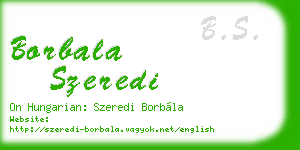 borbala szeredi business card